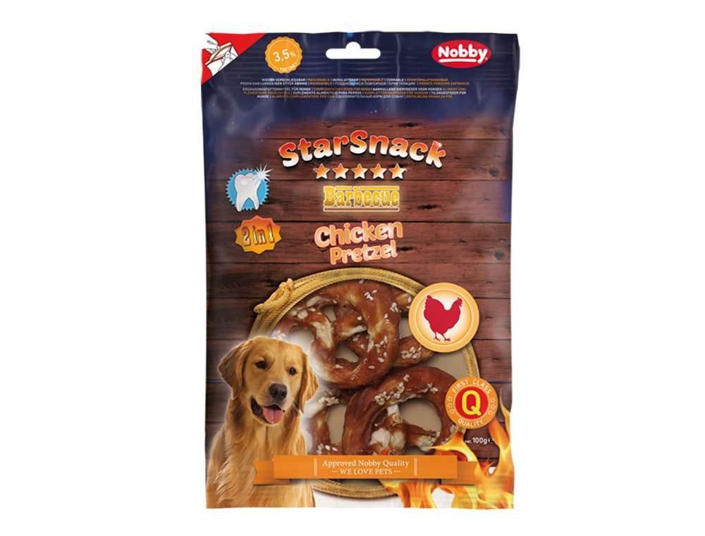 Paw & Joy Biggest Pet Supplies brand in Egypt | 50754 NOBBY StarSnack Barbecue Chicken Pretzel 100 g, 6,5 cm, 4 Pcs