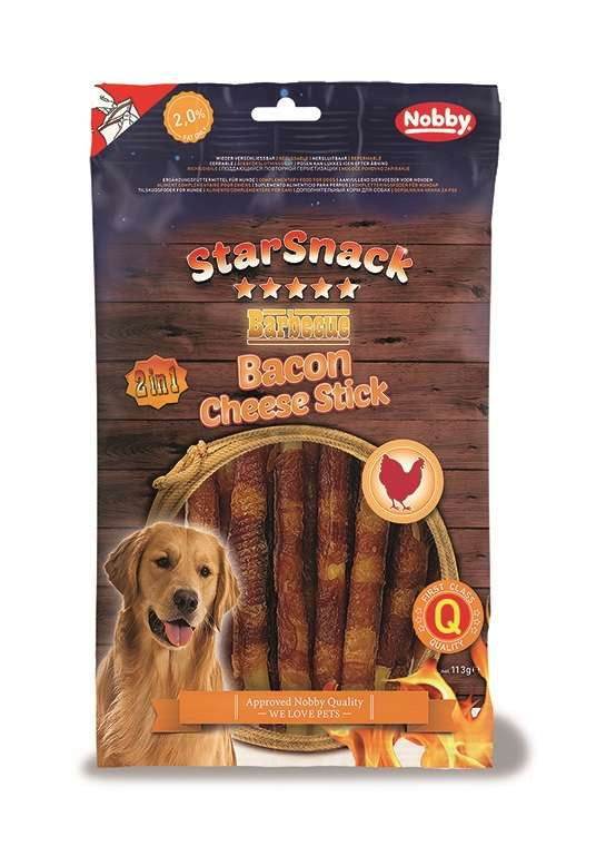 Paw & Joy Biggest Pet Supplies brand in Egypt | 50795 NOBBY StarSnack Bacon Cheese Stick 113 g