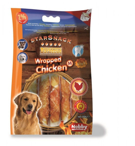50799 NOBBY StarSnack Barbecue Wrapped Chicken  L, 375g