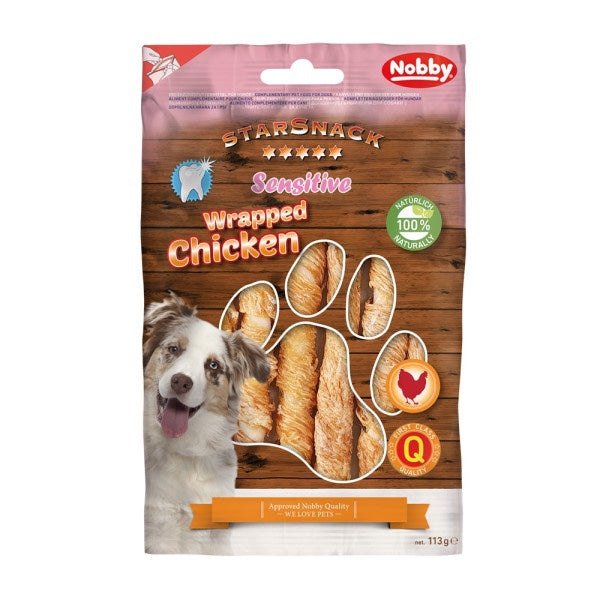 50855 NOBBY StarSnack Barbecue SENSITIVE Wrapped Chicken 113g
