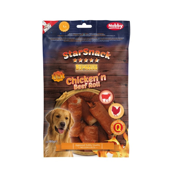 50888 NOBBY StarSnack Barbecue Chicken´n Beef Roll 180g