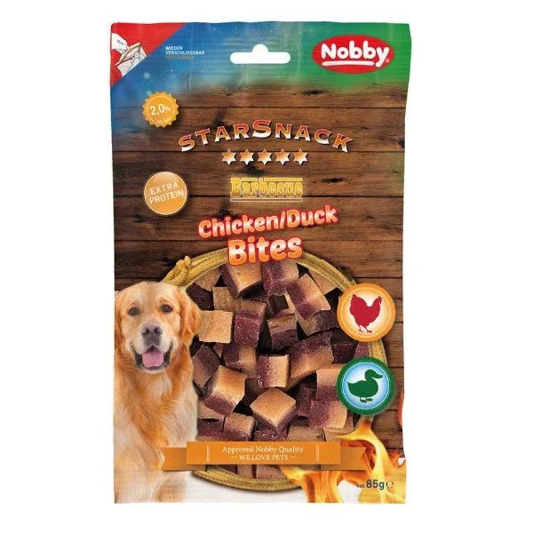 50912 NOBBY StarSnack Barbecue Chicken/Duck Bites 85g - Paw & Joy