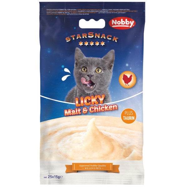 Paw & Joy Biggest Pet Supplies brand in Egypt | 50922 NOBBY Licky Cat Malt&Chicken (25 Sachets x 15g)