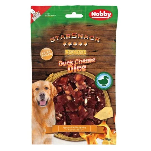 50943 NOBBY StarSnack Duck/Cheese Dice 70g - Paw & Joy