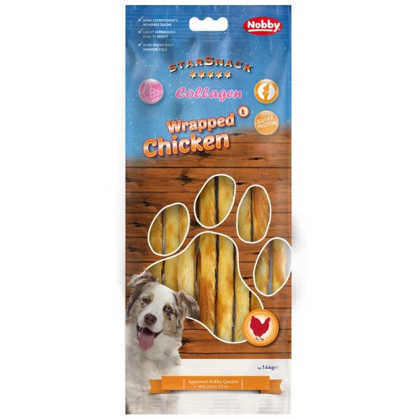 50966 NOBBY StarSnack Barbecue Wrapped Chicken COLLAGEN  L 144g