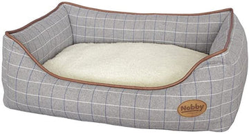 60113 NOBBY Comfort bed square "REMO" grey checker l x w x h: 75 x 60 x 23 cm -  - PetsOffice