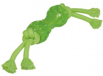 Paw & Joy Biggest Pet Supplies brand in Egypt | 60287 NOBBY TPR Dumbbell with rope, green 13,0cm/36cm