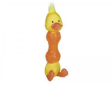 Paw & Joy Biggest Pet Supplies brand in Egypt | 60291 NOBBY TPR Dumbbell with nylonduck yellow 21,0 cm