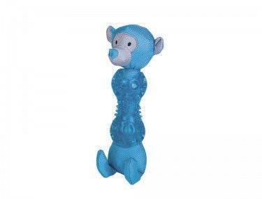 Paw & Joy Biggest Pet Supplies brand in Egypt | 60292 NOBBY TPR Dumbbell with nylon monkey blue 21,0 cm