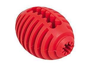Paw & Joy Biggest Pet Supplies brand in Egypt | 60314 NOBBY Rubber Snack Rugby red 12,5 cm