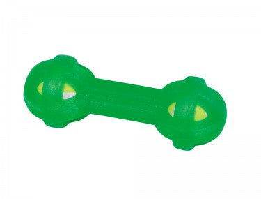 Paw & Joy Biggest Pet Supplies brand in Egypt | 60323 NOBBY TPR Dumbbell with tennis ball inside green 16,5 cm