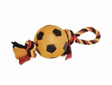 Paw & Joy Biggest Pet Supplies brand in Egypt | 60380 NOBBY TPR Soccer ball with handle 12,5 cm
