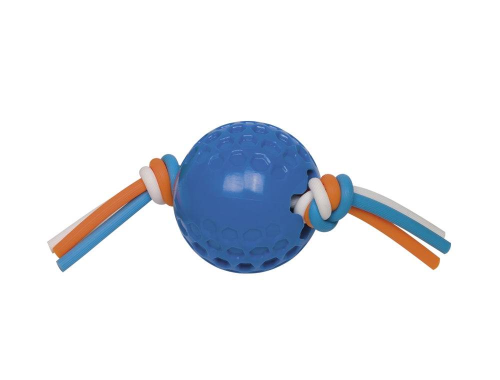 Paw & Joy Biggest Pet Supplies brand in Egypt | 60393 NOBBY TPR ball with silicon thread blue 7,5 cm
