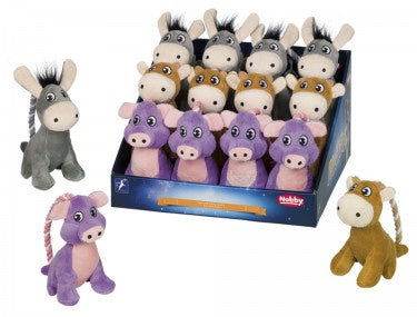 Paw & Joy Biggest Pet Supplies brand in Egypt | 60414 NOBBY Plush with rope Donkey or Cow or Pig 14 cm