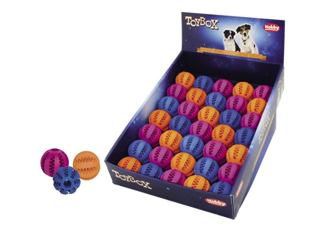 Paw & Joy Biggest Pet Supplies brand in Egypt | 60455 NOBBY Rubber dental ball assorted colours 5 cm