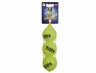 Paw & Joy Biggest Pet Supplies brand in Egypt | 60482 NOBBY Tennis ball with squeeker M 6,5 cm; Net of 3 pcs