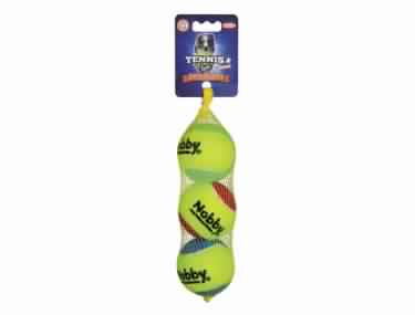 Paw & Joy Biggest Pet Supplies brand in Egypt | 60496 NOBBY Tennis ball with squeeker net of 3pcs
