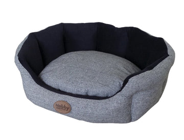 60642 NOBBY Comfort bed oval "JOSI" black l x w x h: 86 x 70 x 24 cm -  - PetsOffice