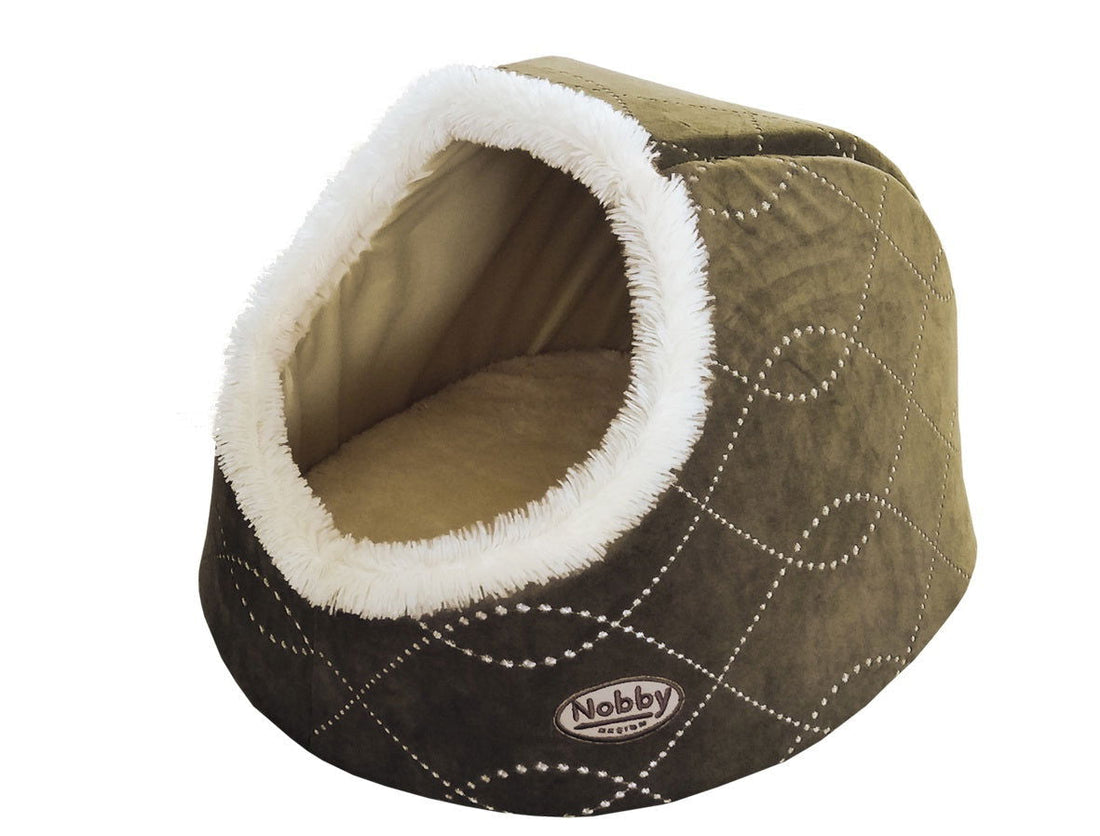 60700 NOBBY Cat Cave "CENO" beige/brown l x w x h: 45 x 33,5 x 52 cm -  - PetsOffice