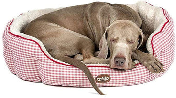 60817 NOBBY Comfort bed oval "XAVER" red l x w x h: 86 x 70 x 24 cm -  - PetsOffice