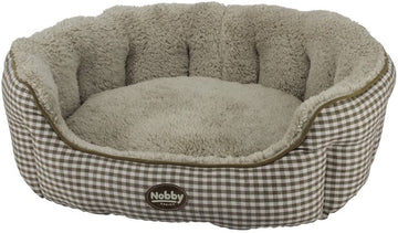 60823 NOBBY Comfort bed oval "XAVER" brown l x w x h: 55 x 50 x 21 cm -  - PetsOffice