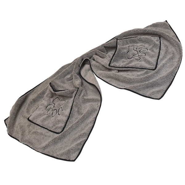 61016 NOBBY Microfiber towel "DRY & CLEAN" grey 100 x 50cm