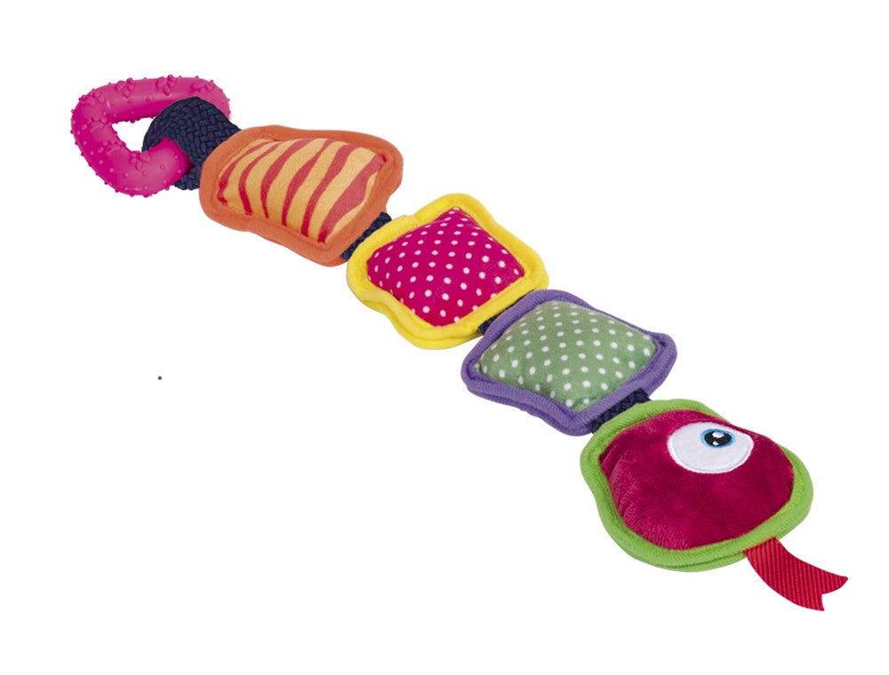 Paw & Joy Biggest Pet Supplies brand in Egypt | 61127 NOBBY Plush snake with rubber toy 45 cm
