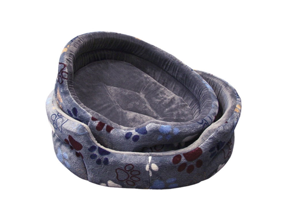 61314-45 NOBBY Plush bed oval Classic "LISSI" light grey 45 cm -  - PetsOffice