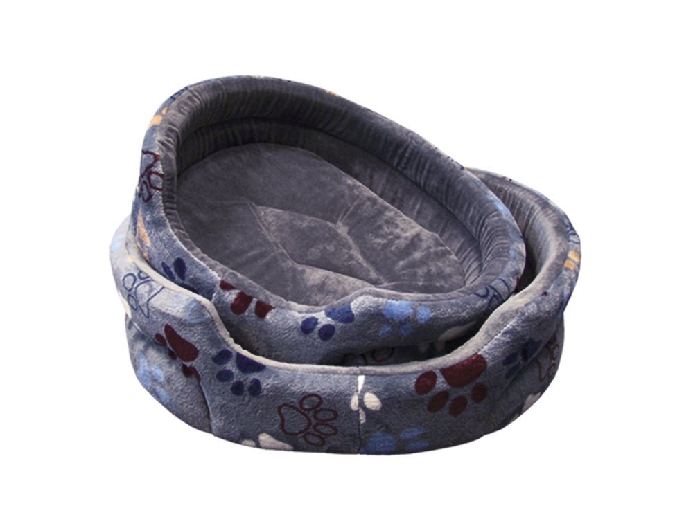 61315-65 NOBBY Plush bed oval Classic "LISSI" dark grey 65 cm -  - PetsOffice