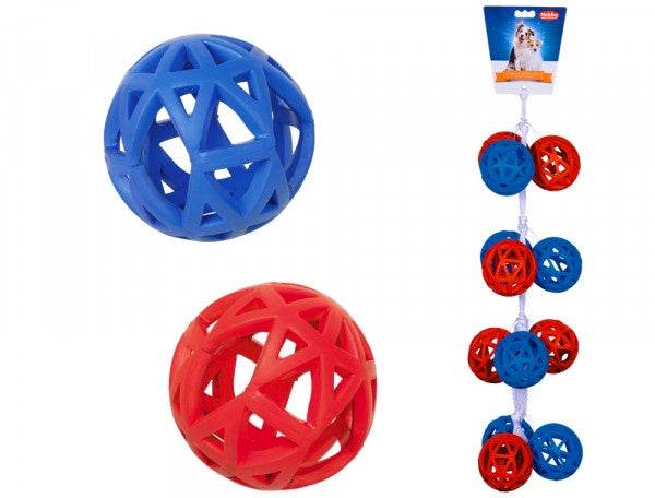 Paw & Joy Biggest Pet Supplies brand in Egypt | 61544 NOBBY Rubber fence ball assorted colours Ø 9cm
