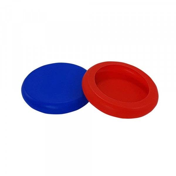 Paw & Joy Biggest Pet Supplies brand in Egypt | 61552 NOBBY Silicone lid for tins red + blue 2 pcs, Ø 9 cm