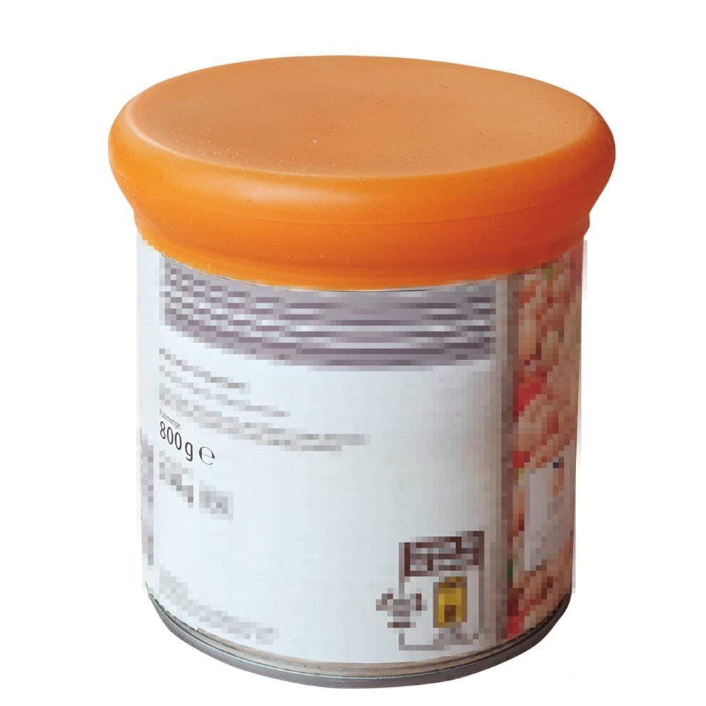 61553 NOBBY Silicone lid for tins green + orange 2 pcs, 11,5 cm