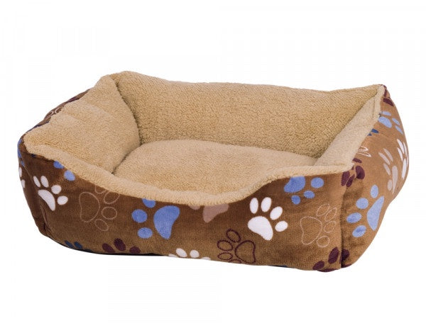 61644 NOBBY Comfort bed square Classic "LISSI" brown l x w x h: 70 x 60 x 20 cm