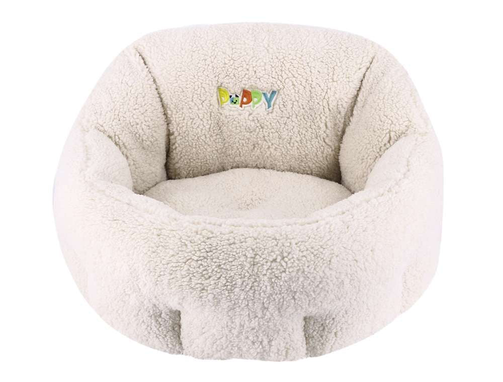 61703 NOBBY Comfort bed oval "PUPPY" ivory l x w x h: 50 x 45 x 32 cm