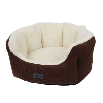 61741 NOBBY Comfort bed oval "KAMBA" brown l x w x h: 55 x 50 x 21 cm