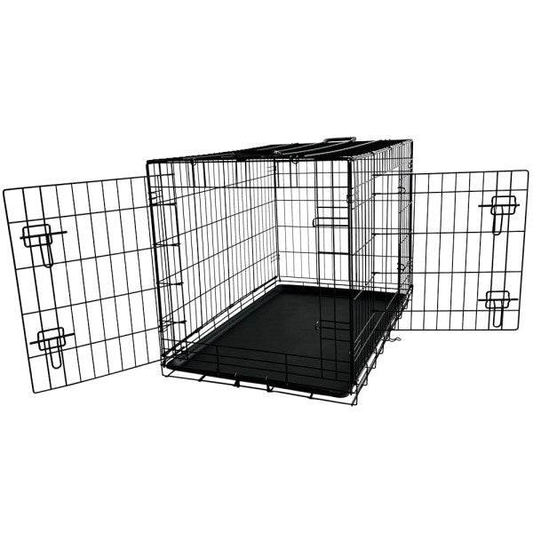 Paw & Joy Biggest Pet Supplies brand in Egypt | 62313 NOBBY Transport cage foldable black L x B x H: 93 x 56 x 63 cm