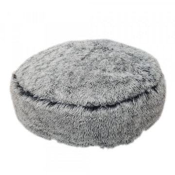 62821 NOBBY Comfort cushion round Classic "ARES" blue-grey d x h: � 90 x 20 cm