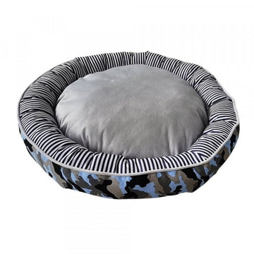 62826 NOBBY Comfort bed donut Classic "ELIO" blue camouflage d x h: � 50 x 15 cm