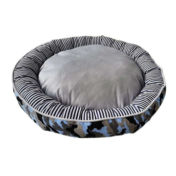 62827 NOBBY Comfort bed donut Classic "ELIO" blue camouflage d x h: � 70 x 15 cm