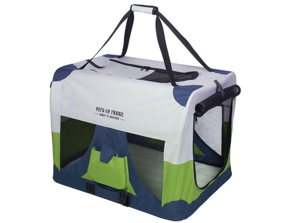 63821 NOBBY Traveller "FASHION" grau/blau/grün XL: 82 x 59 x 59 cm -  - PetsOffice