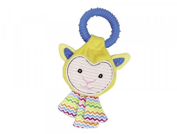 Paw & Joy Biggest Pet Supplies brand in Egypt | 63939 NOBBY Plush sheep with rubber ring 22cm