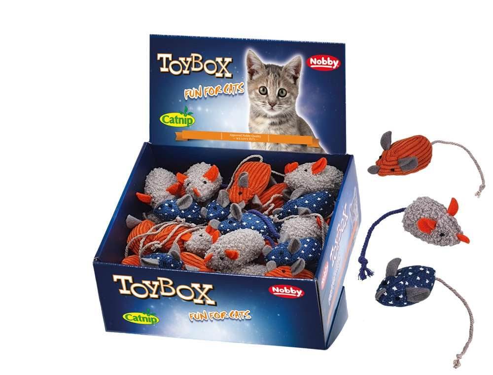 Paw & Joy Biggest Pet Supplies brand in Egypt | 63953 NOBBY Plush mice with catnip assorted 6cm