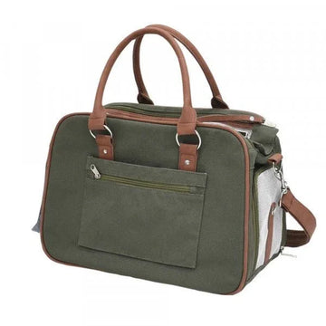 63984 NOBBY Carrier "PERKA" dark green L: 40 x 20 x 28cm - Paw & Joy
