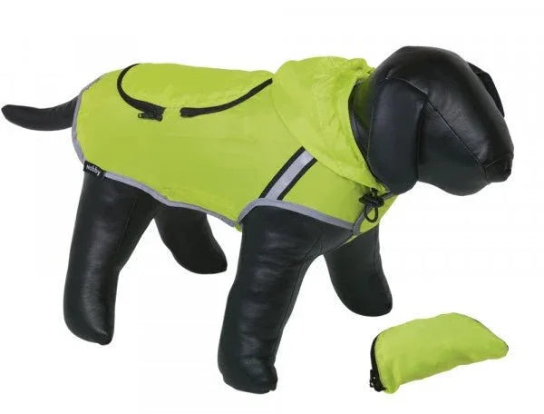 64550 NOBBY Dog coat "RAINY" neon yellow 26cm - Paw & Joy