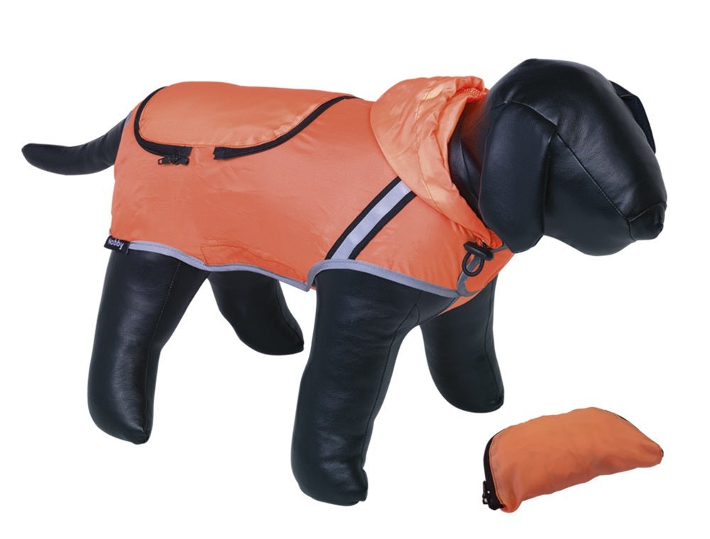 64557 NOBBY Dog coat "RAINY" neon orange 26cm
