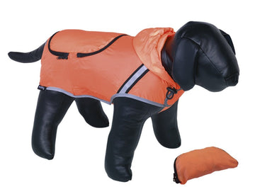 64557 NOBBY Dog coat "RAINY" neon orange 26cm