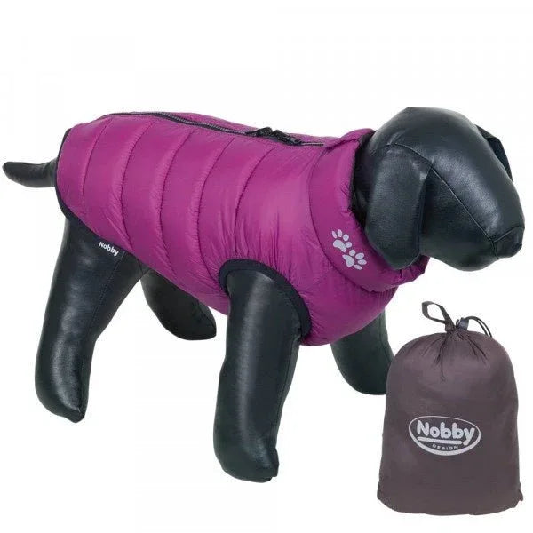 64869 NOBBY Dog coat "LIGHT" purple-brown 20cm - Paw & Joy