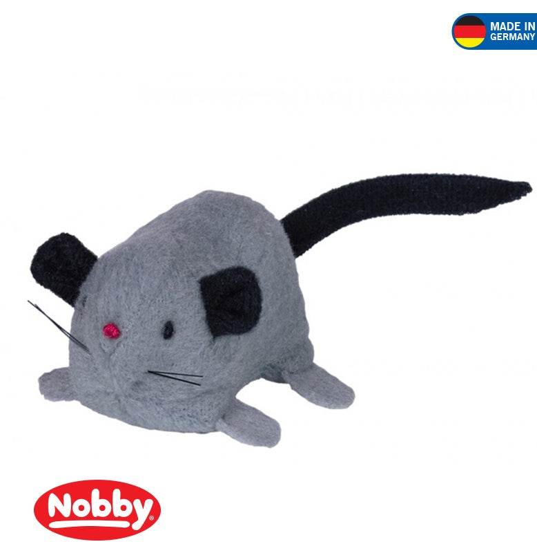 Paw & Joy Biggest Pet Supplies brand in Egypt | 66859 NOBBY Plush Mouse with catnip grey 6,5 cm