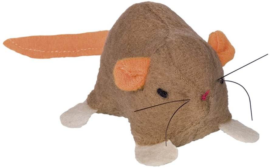 Paw & Joy Biggest Pet Supplies brand in Egypt | 66860 NOBBY Plush Mouse with catnip light brown 6,5 cm