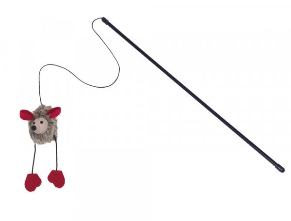 66870 NOBBY Teaser with plush mouse with sound -  - PetsOffice